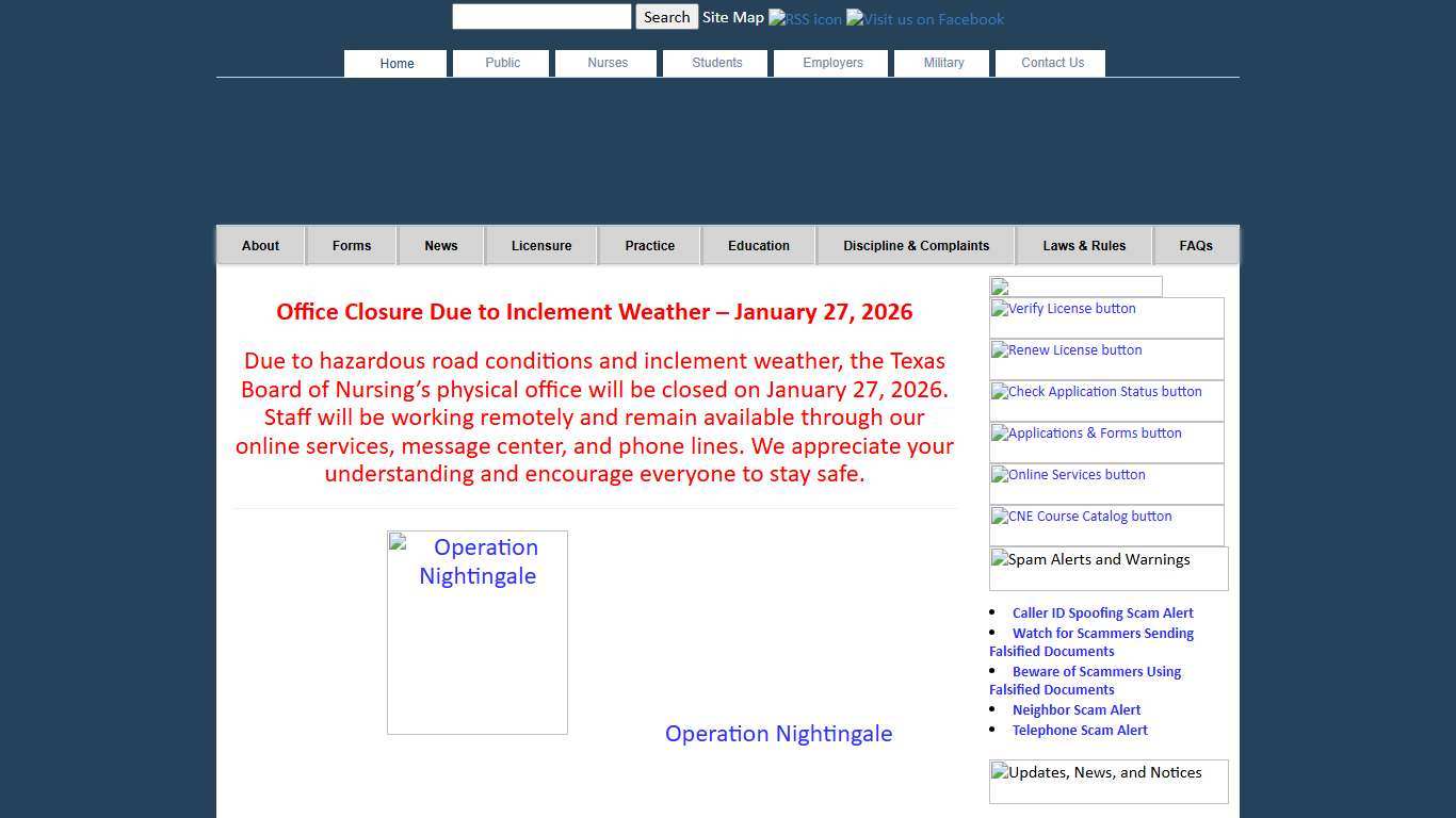 Welcome to the Texas Board of Nursing Website